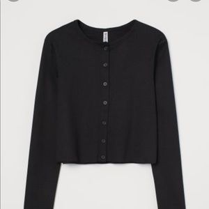 Black button up sweater